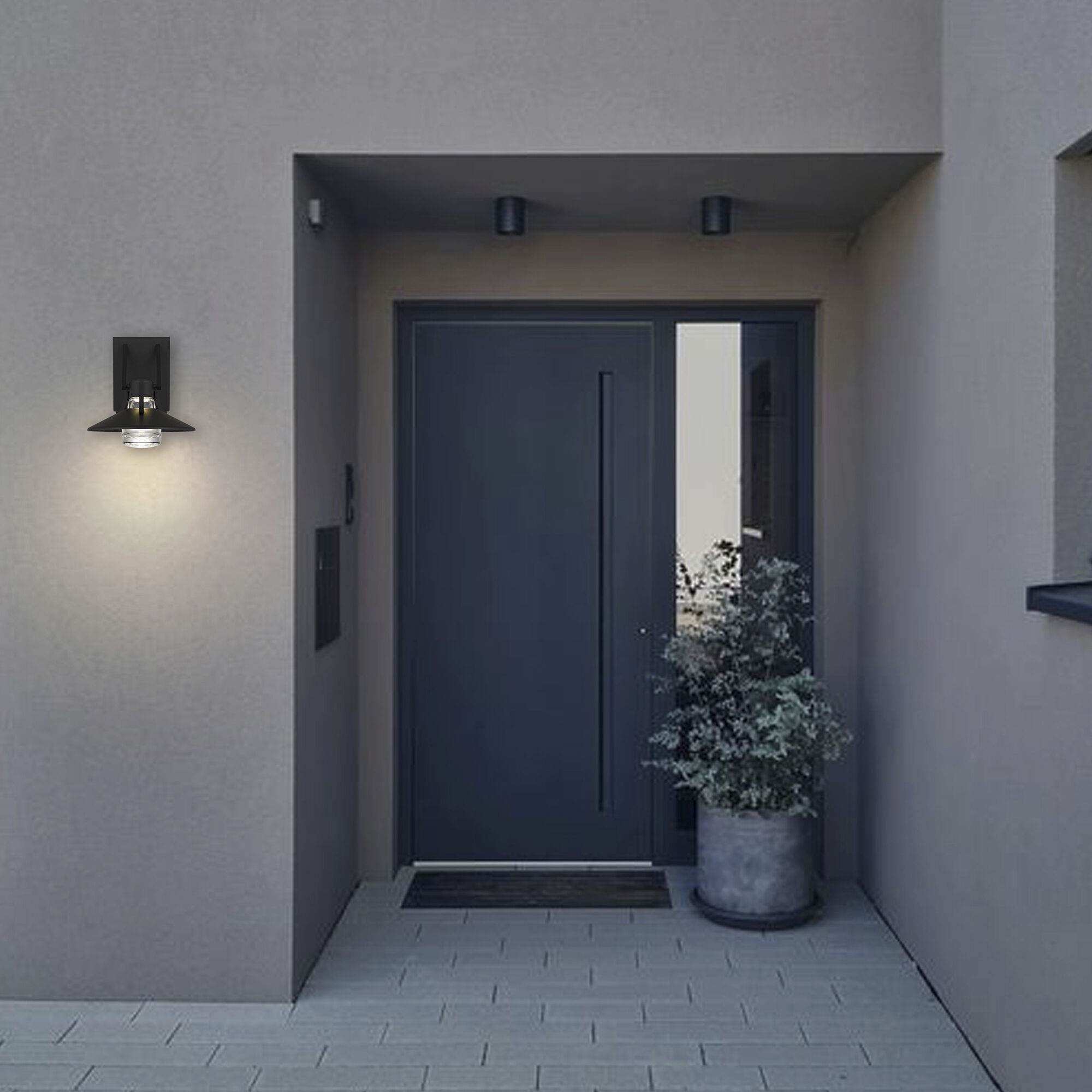 Radiant LED 9 inch Sand Black Outdoor Wall Sconce